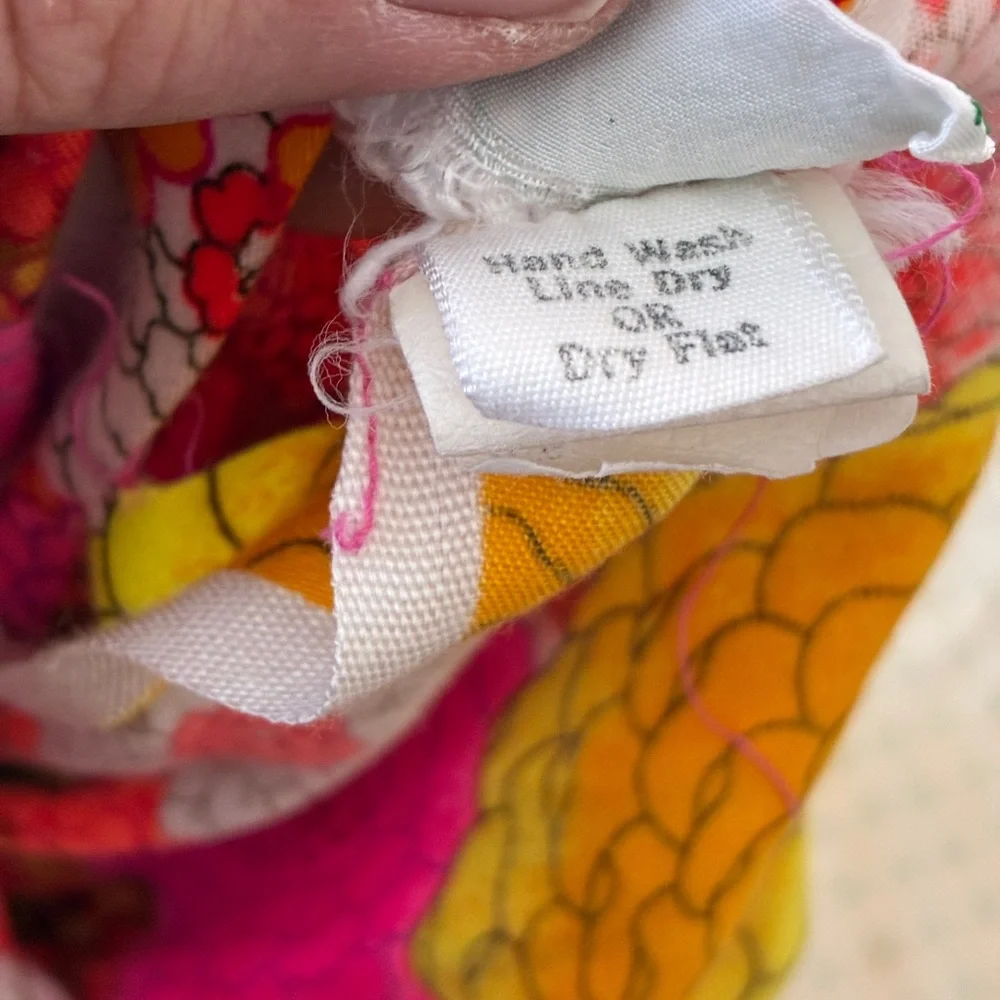 Vintage 1970's Psychedelic Floral High Tide California XXS Dress - Picture 13 of 13